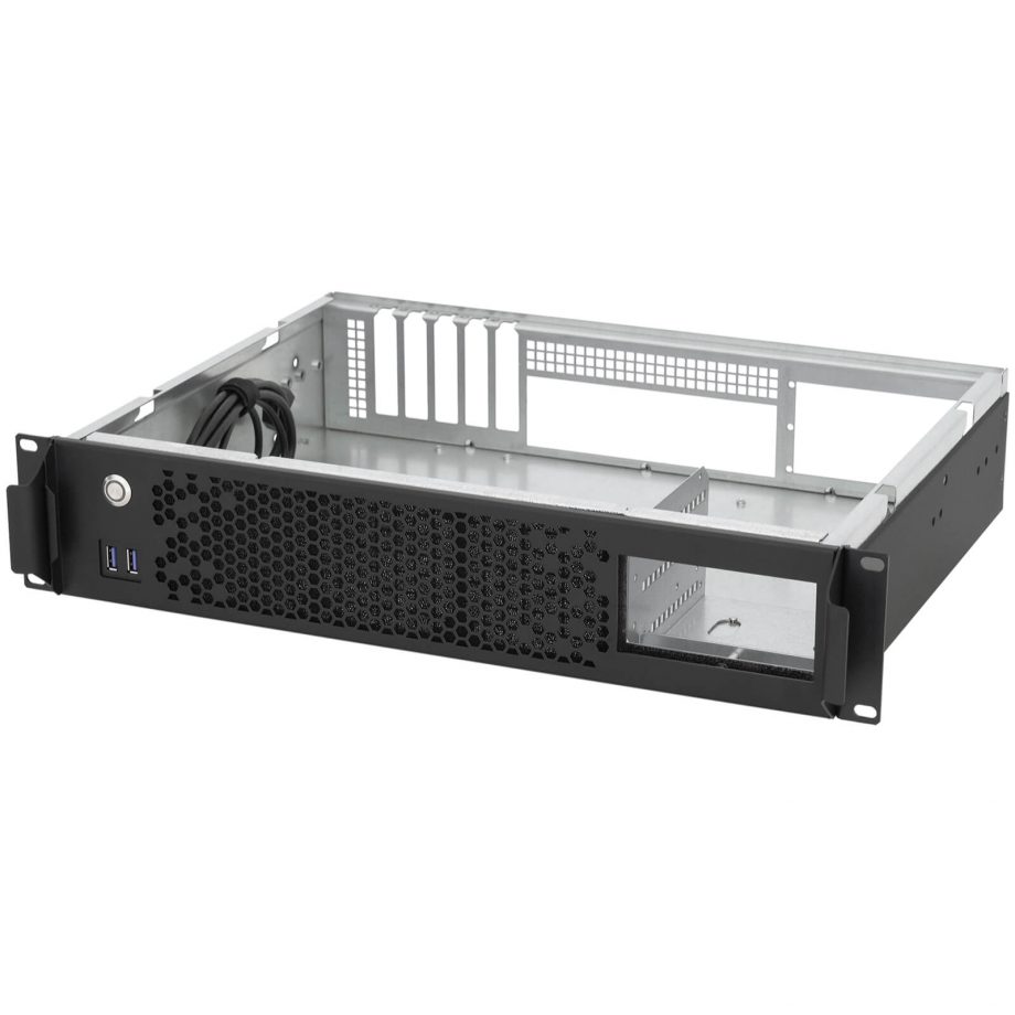 Sliger CX2130c, 2U 13in Rackmount Server Case - 3.5in ICYDOCK Bays, MicroATX and SFX PSU Support