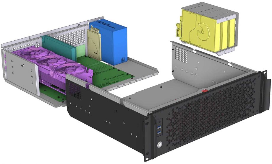 Sliger CX3151x, 3U 15in Rackmount Server Case - Large GPU and 3.5" HDD Support