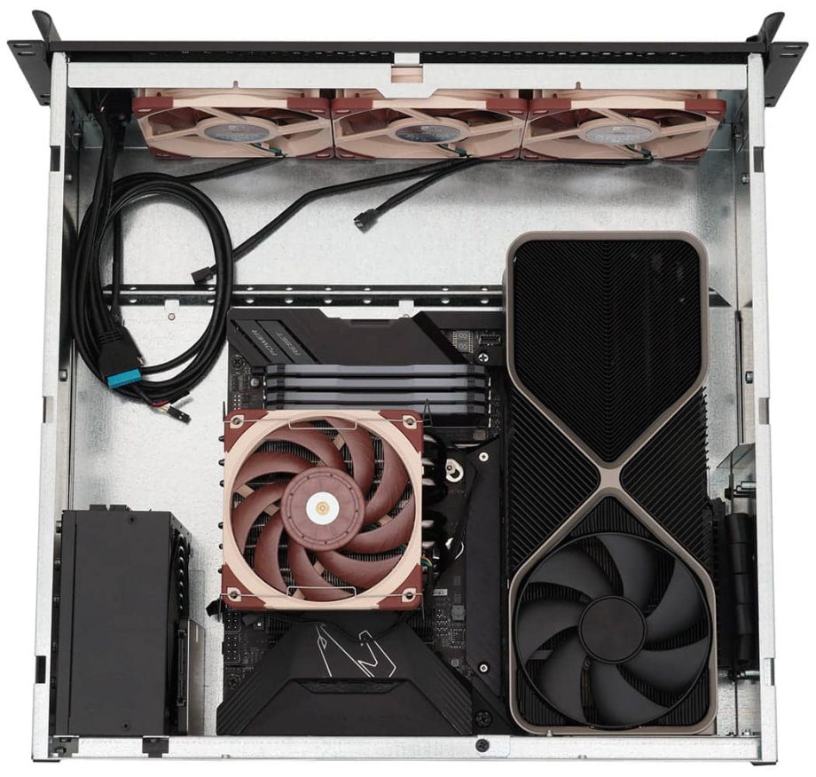 Sliger CX3171a, 3U 17in Rackmount Server Case - Large GPU and 360mm AIO Support
