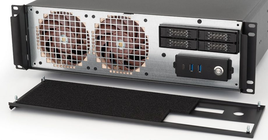 Sliger CX3172i XL, 3U 17in Rackmount Server Case - 5.25in Bay, ATX PSU, eATX and 360mm AIO Support