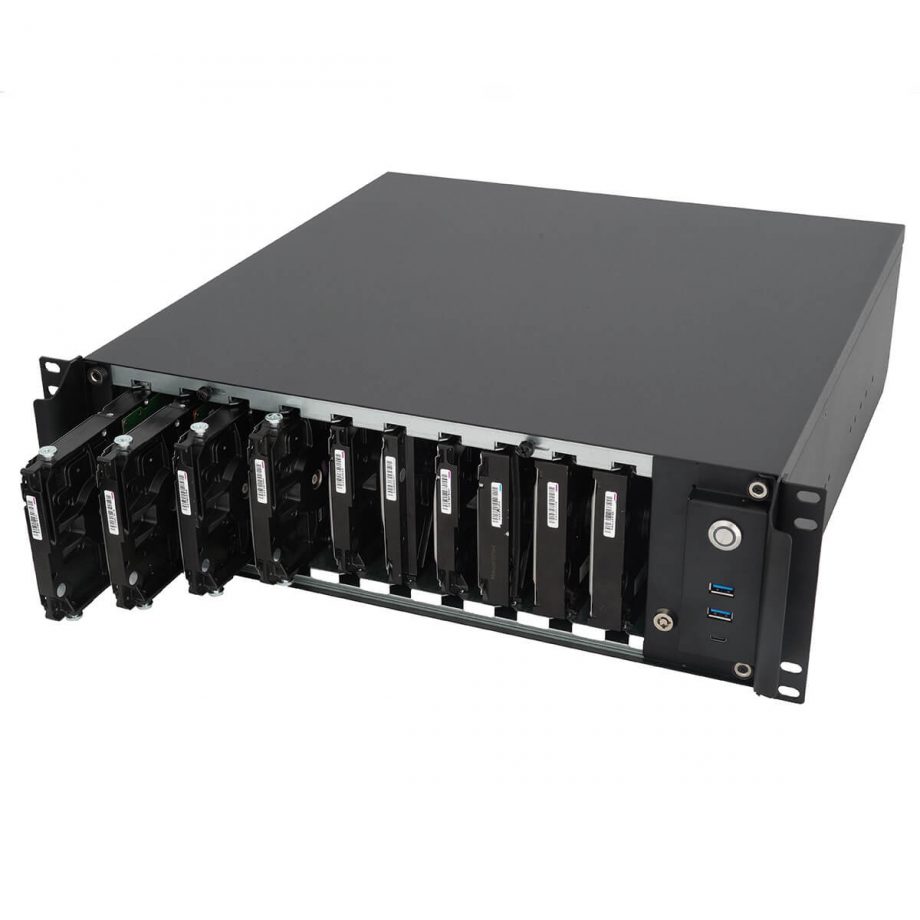 Sliger CX3702, 3U 18in NAS Rackmount Server Case - 3.5" Bays, Micro ATX