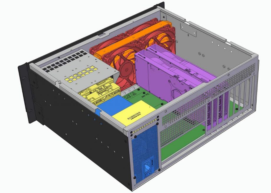 Sliger CX4150e, 4U 15in Rackmount Server Case - 5.25" Bays and 240mm AIO Support