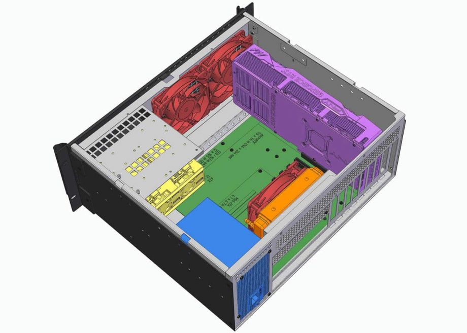 Sliger CX4150e, 4U 15in Rackmount Server Case - 5.25" Bays and 240mm AIO Support