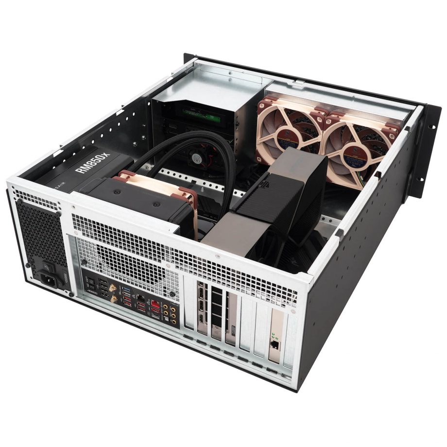 Sliger CX4200f, 4U 20in Rackmount Server Case - eATX and 240mm AIO Support with 5.25" bays