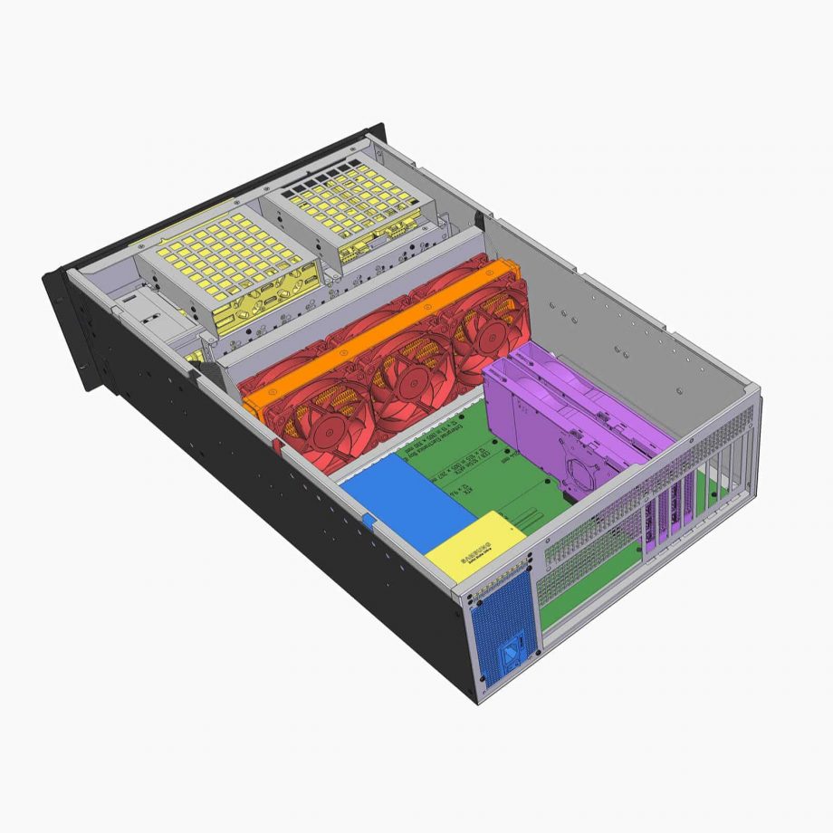 Sliger CX4713, 4U 28in NAS Rackmount Server Case - 3.5"/5.25" Bay and 360mm AIO Support