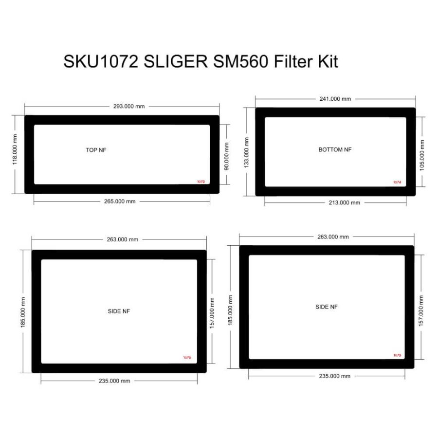 SM560 Filter Kit (case with vented sides)