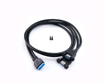 Dual USB 3.0 Panel Mount Cable 55cm