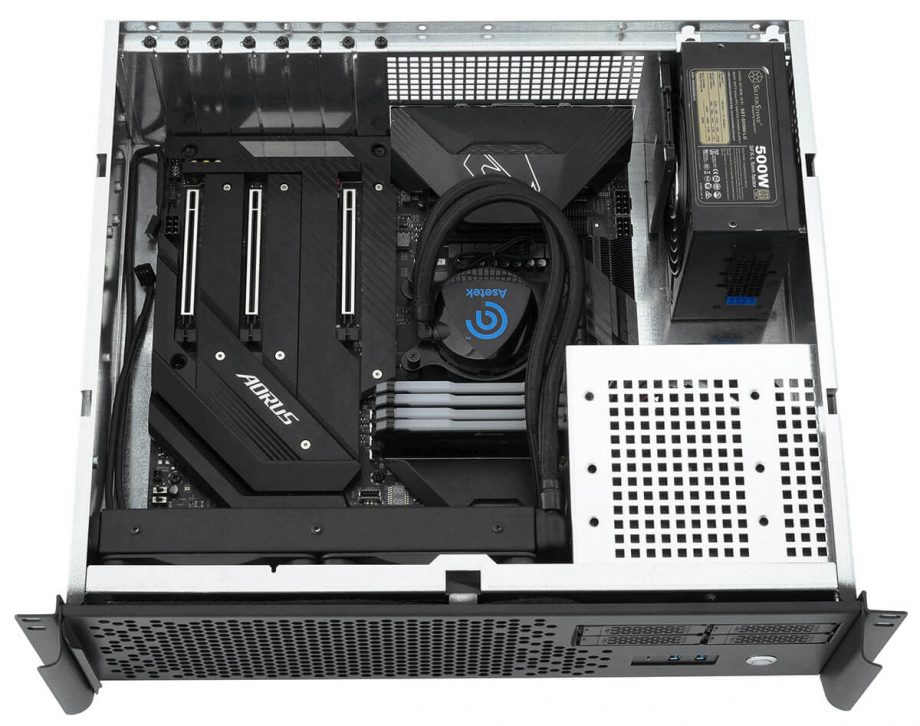 Sliger CX3150i, 3U 15in Rackmount Server Case - 5.25" Bay and 240mm AIO Support